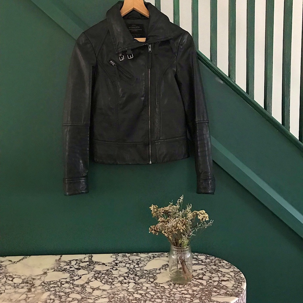 All Saints Black Leather Jacket